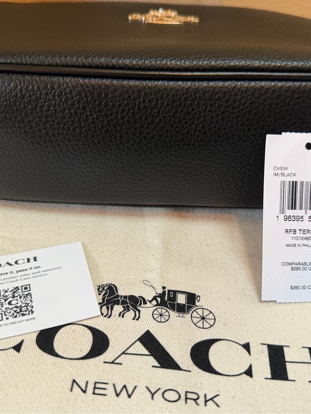 NWT Coach Teri Shoulder Bag | Refined Pebble Leather | Dust Bag Included - Picture 9 of 16